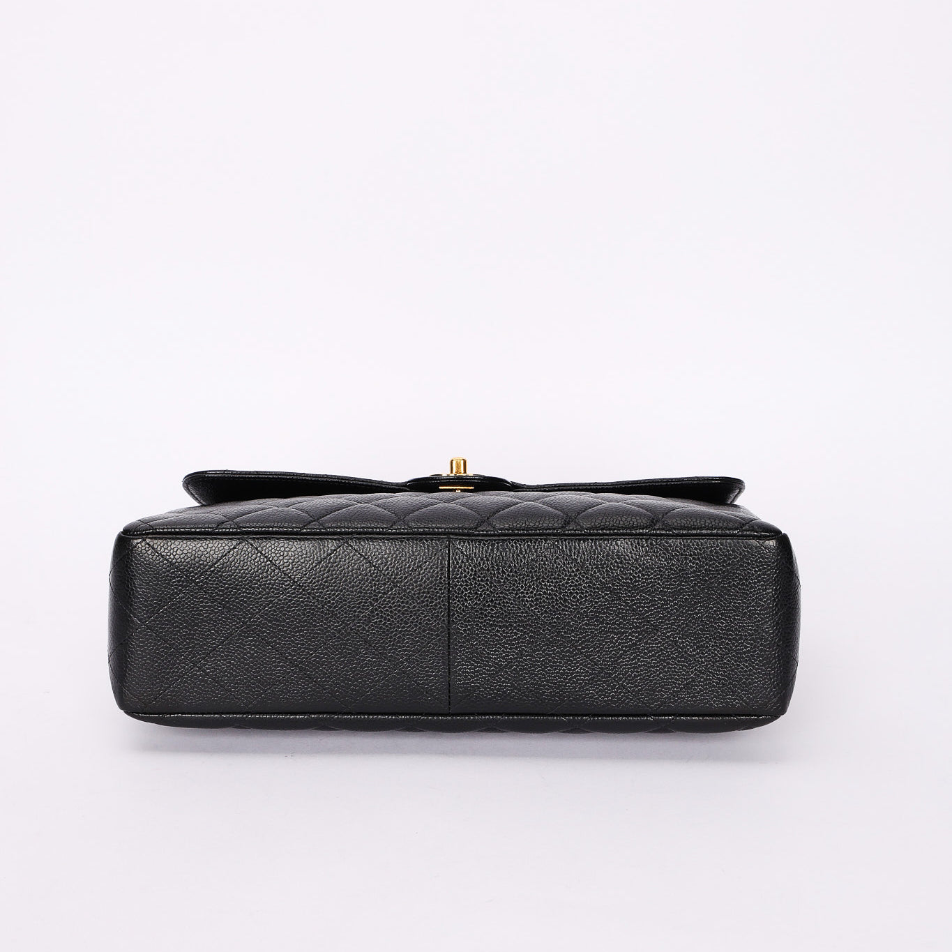 Chanel Jumbo Classic Single Flap Black Caviar 24K GP