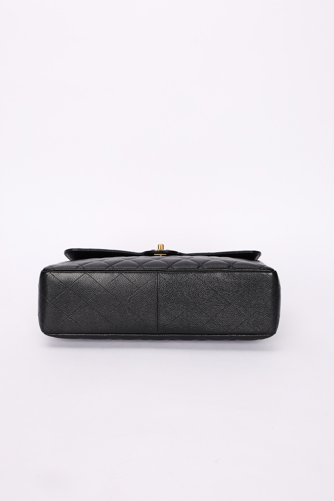 Chanel Jumbo Classic Single Flap Black Caviar 24K GP