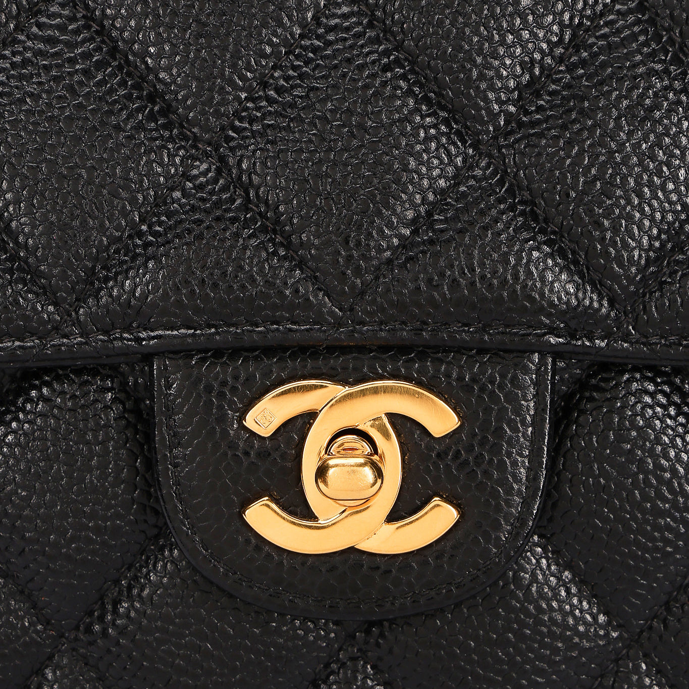 Chanel Jumbo Classic Single Flap Black Caviar 24K GP