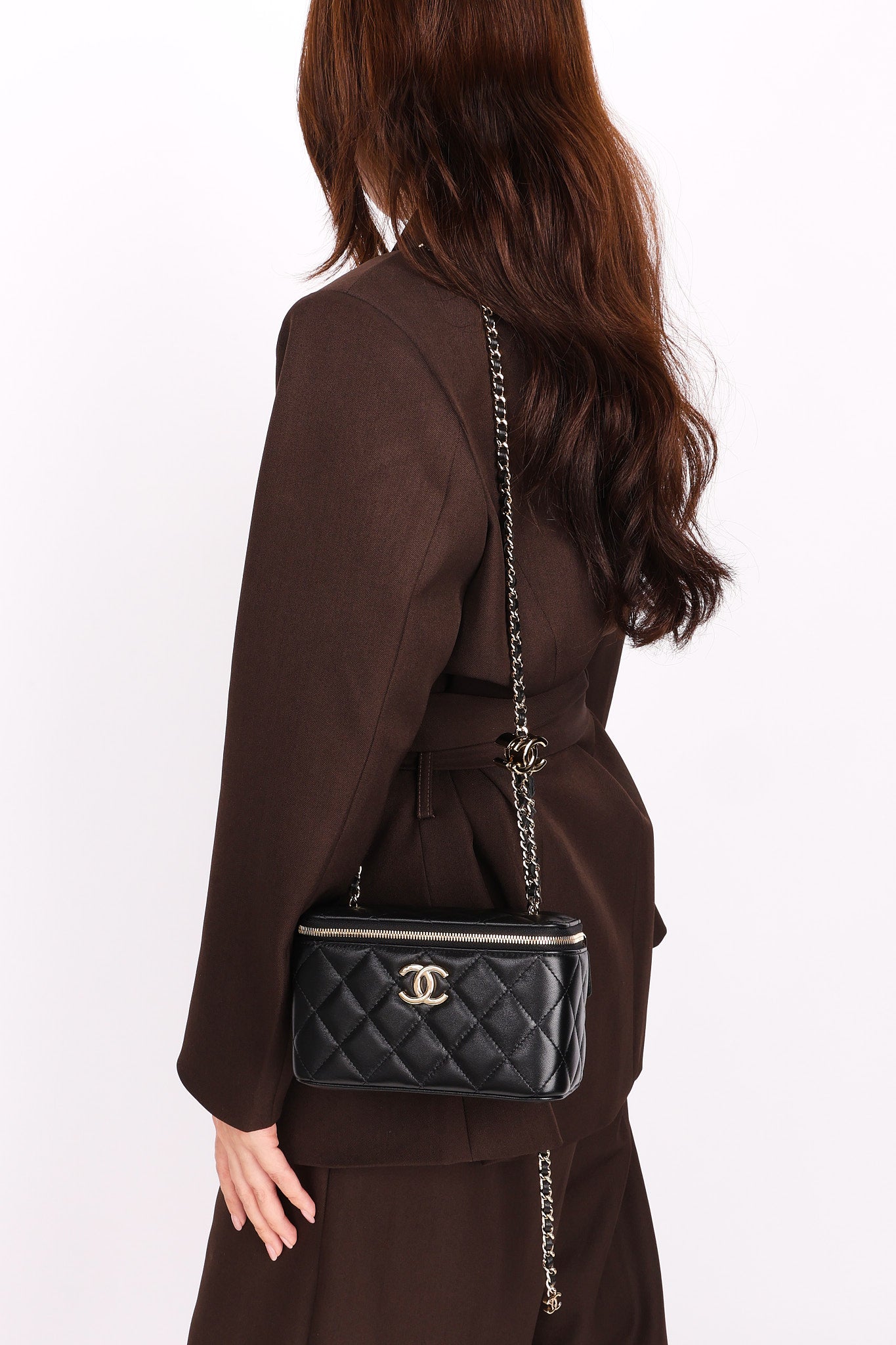 Chanel Vanity Bag Black Lambskin CGHW