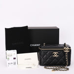Chanel Vanity Bag Black Lambskin CGHW