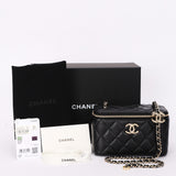 Chanel Vanity Bag Black Lambskin CGHW