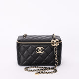 Chanel Vanity Bag Black Lambskin CGHW