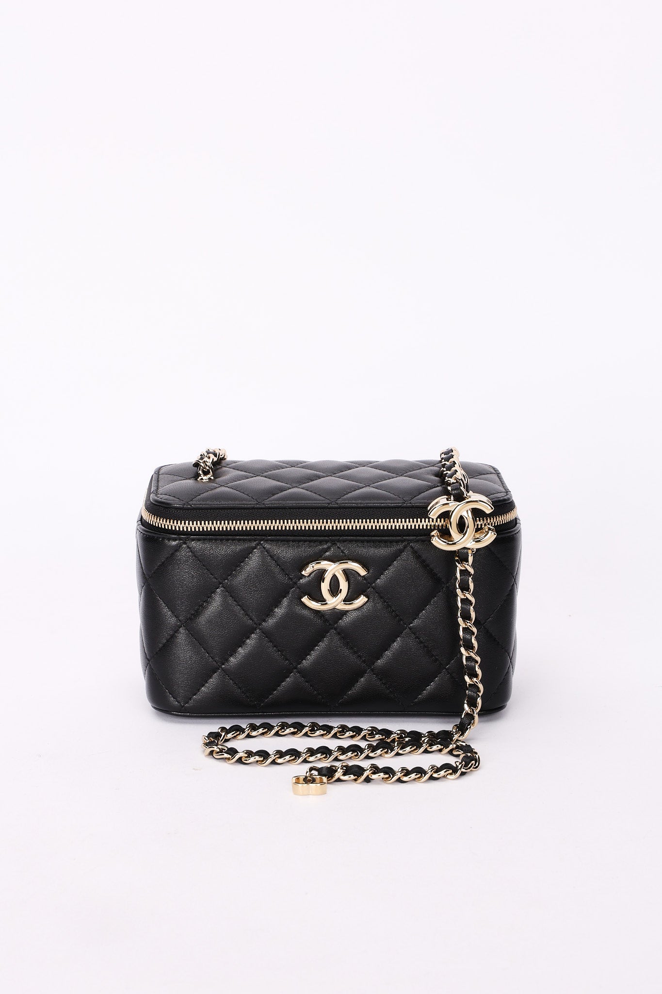 Chanel Vanity Bag Black Lambskin CGHW
