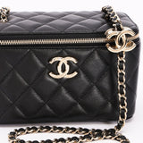 Chanel Vanity Bag Black Lambskin CGHW