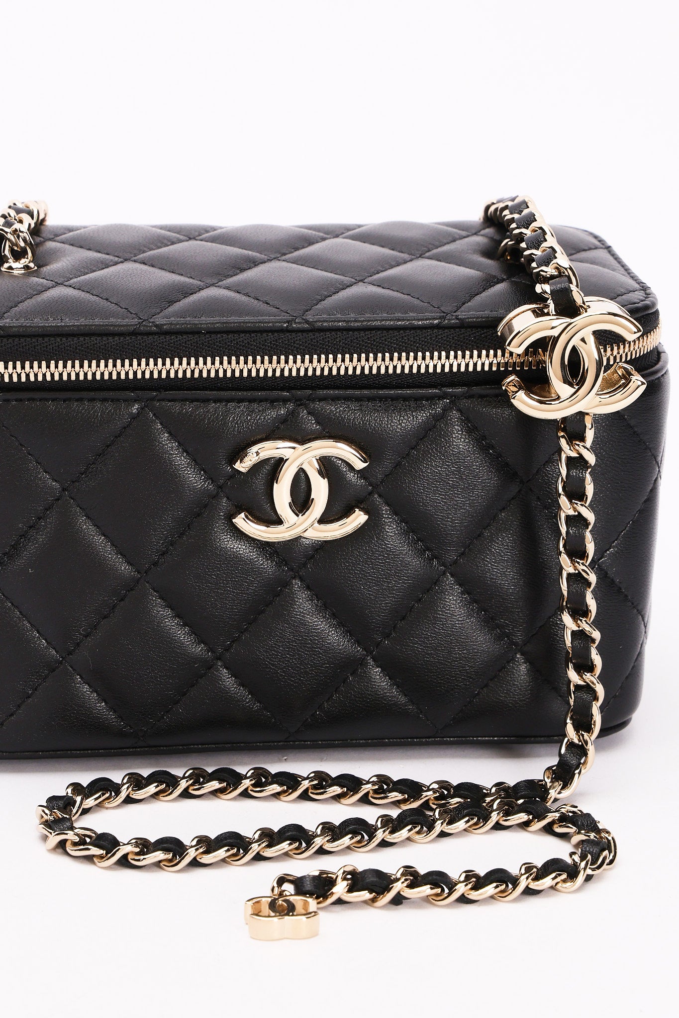 Chanel Vanity Bag Black Lambskin CGHW
