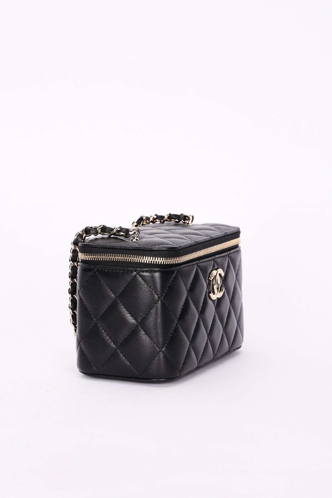 Chanel Vanity Bag Black Lambskin CGHW