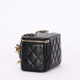Chanel Vanity Bag Black Lambskin CGHW