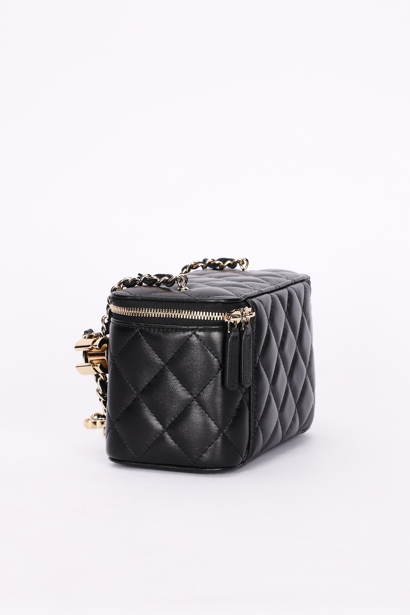 Chanel Vanity Bag Black Lambskin CGHW