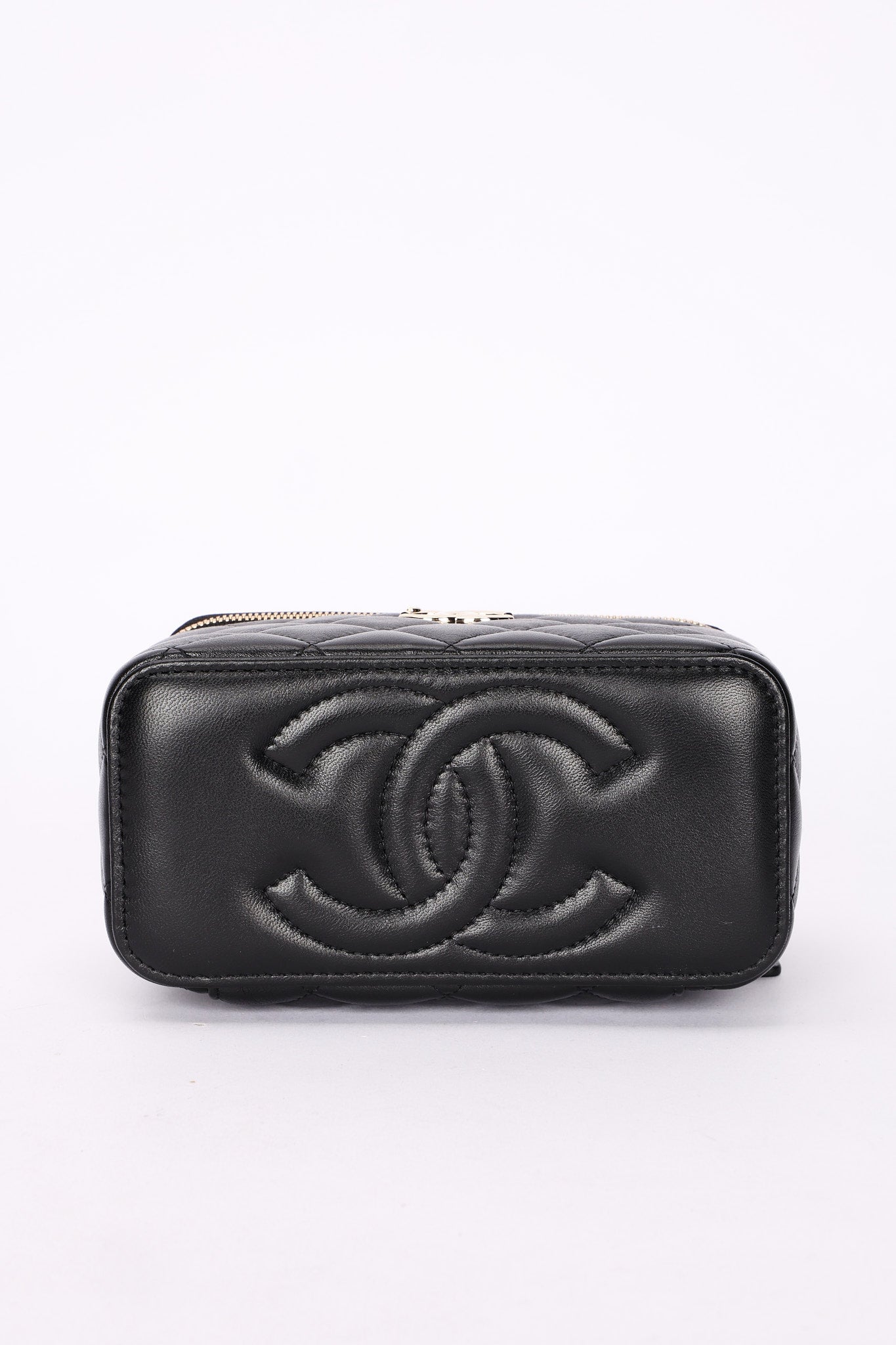 Chanel Vanity Bag Black Lambskin CGHW