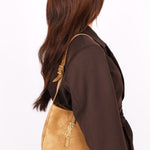 Saint Laurent Baby Le 5 A 7 Suede Shoulder Bag