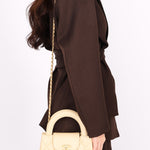 Chanel Nano Kelly Shopper Cream Lambskin AGHW