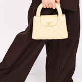 Chanel Nano Kelly Shopper Cream Lambskin AGHW