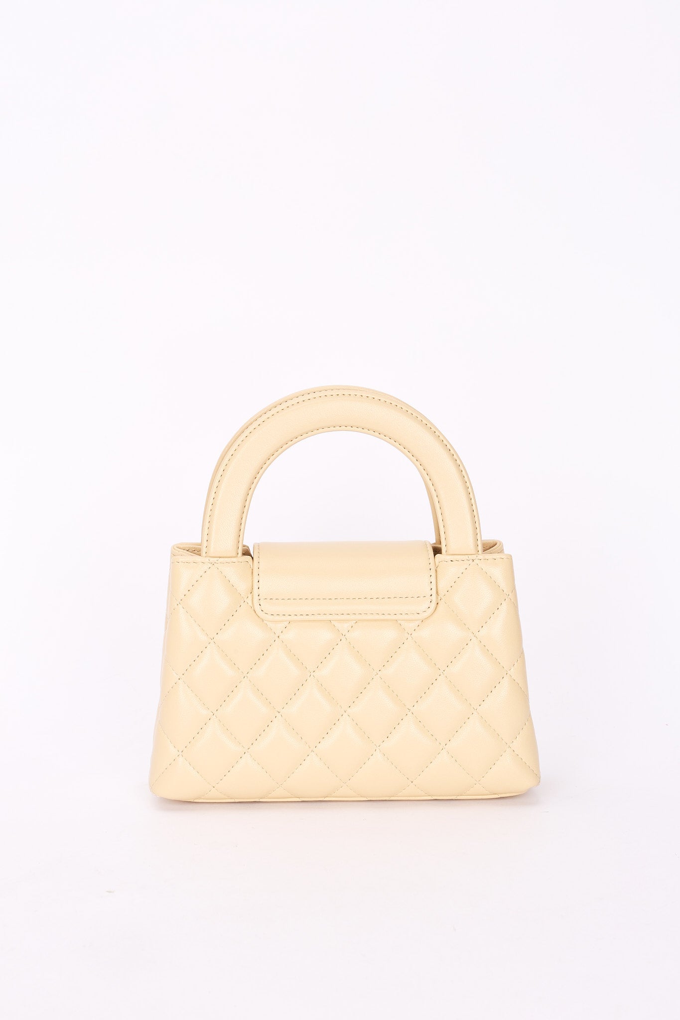 Chanel Nano Kelly Shopper Cream Lambskin AGHW