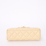 Chanel Nano Kelly Shopper Cream Lambskin AGHW