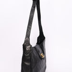 Chanel Turnlock Shoulder Bag with Pouch Black Lambskin 24K GP