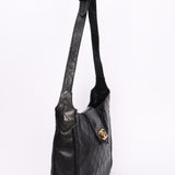 Chanel Turnlock Shoulder Bag with Pouch Black Lambskin 24K GP