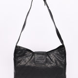 Chanel Turnlock Shoulder Bag with Pouch Black Lambskin 24K GP