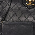 Chanel Turnlock Shoulder Bag with Pouch Black Lambskin 24K GP