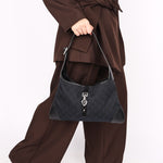 Gucci Monogram Canvas Jackie Shoulder Bag