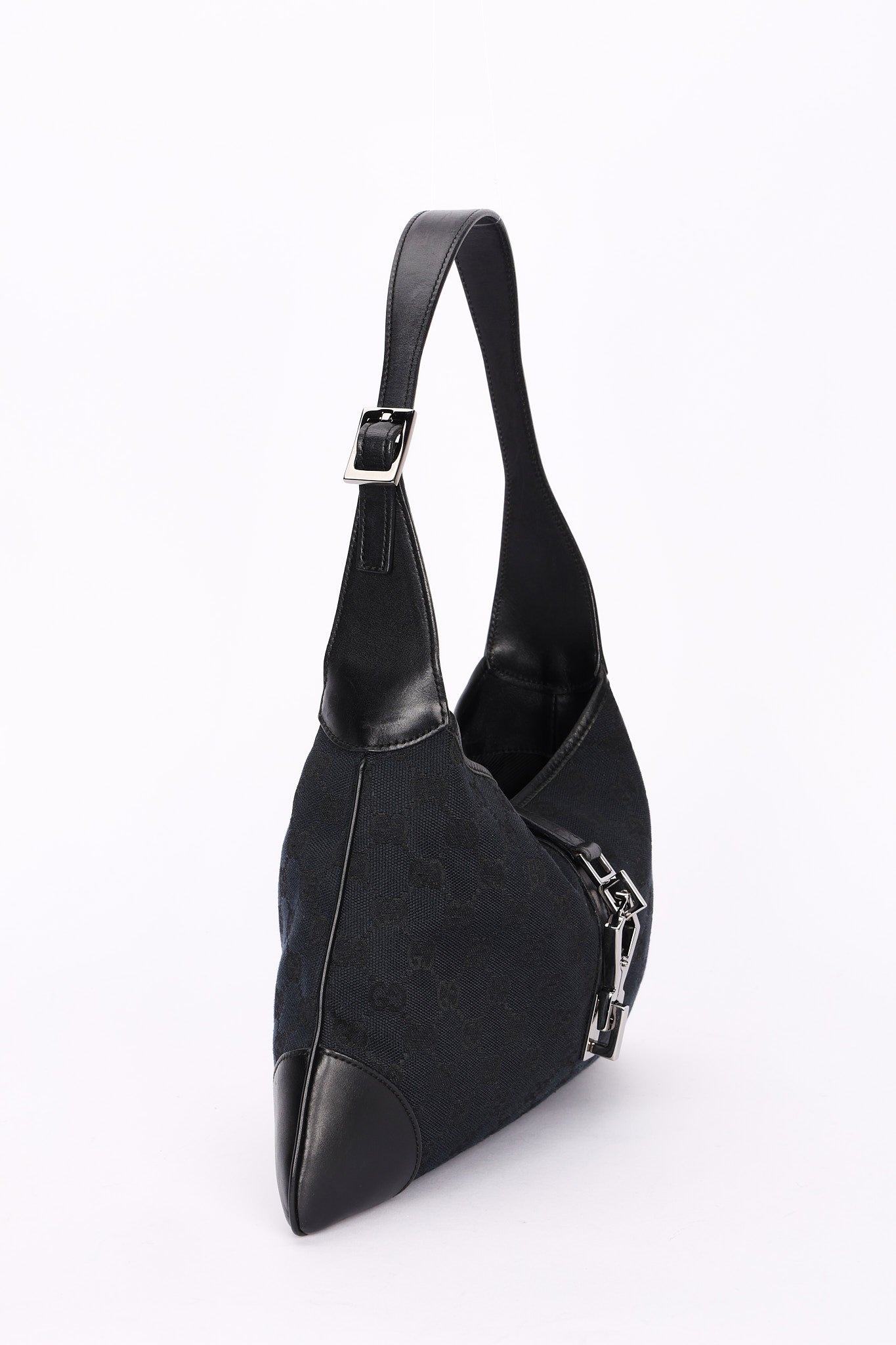 Gucci Monogram Canvas Jackie Shoulder Bag
