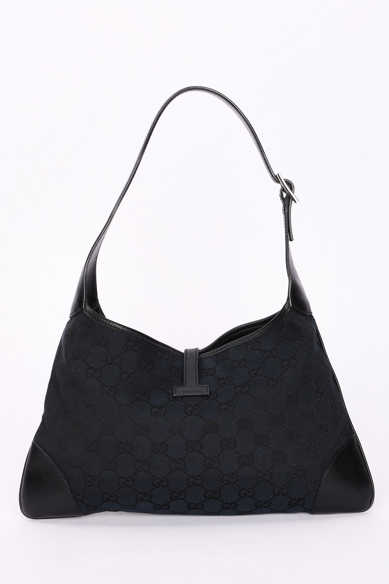 Gucci Monogram Canvas Jackie Shoulder Bag