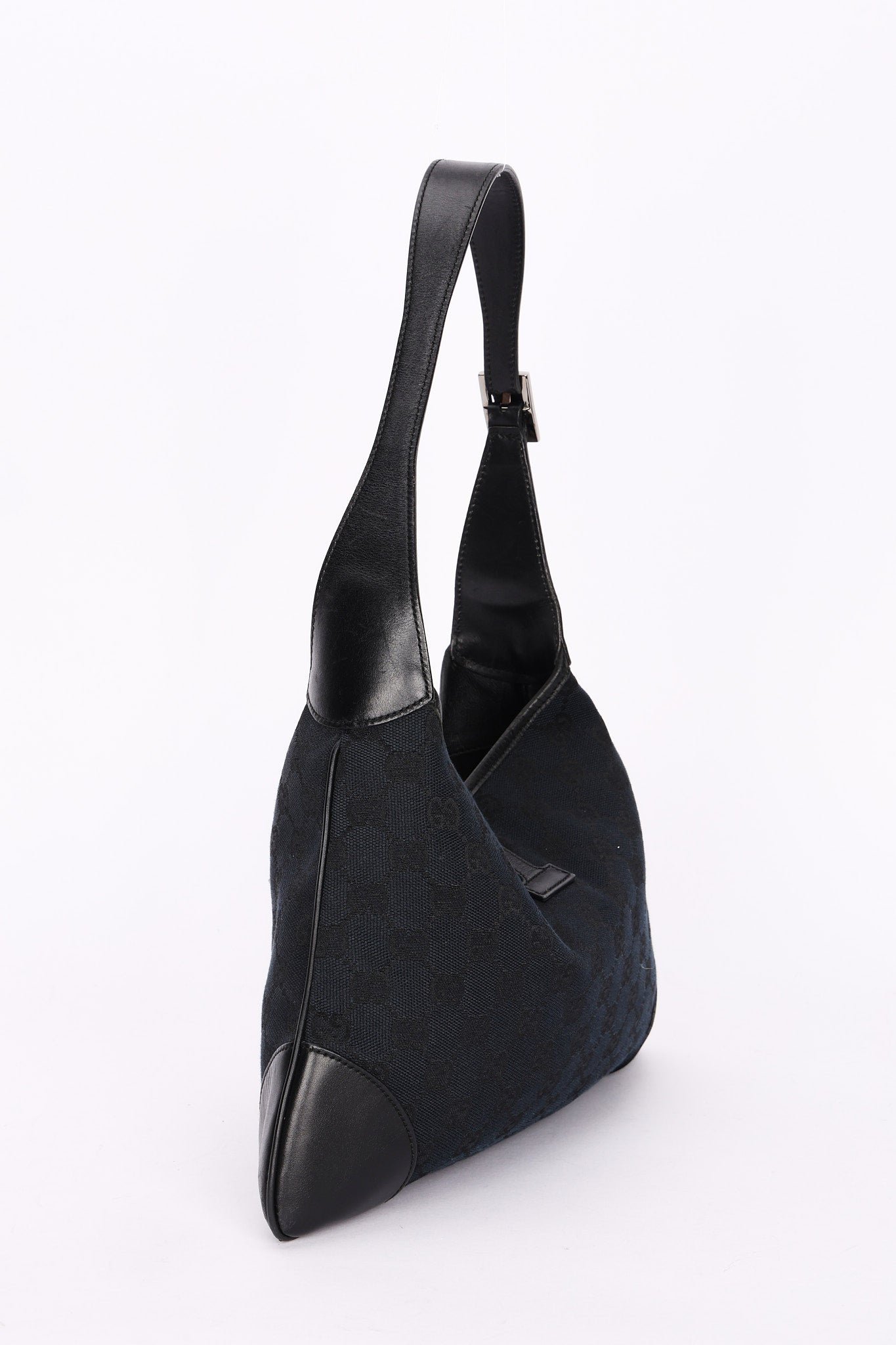 Gucci Monogram Canvas Jackie Shoulder Bag