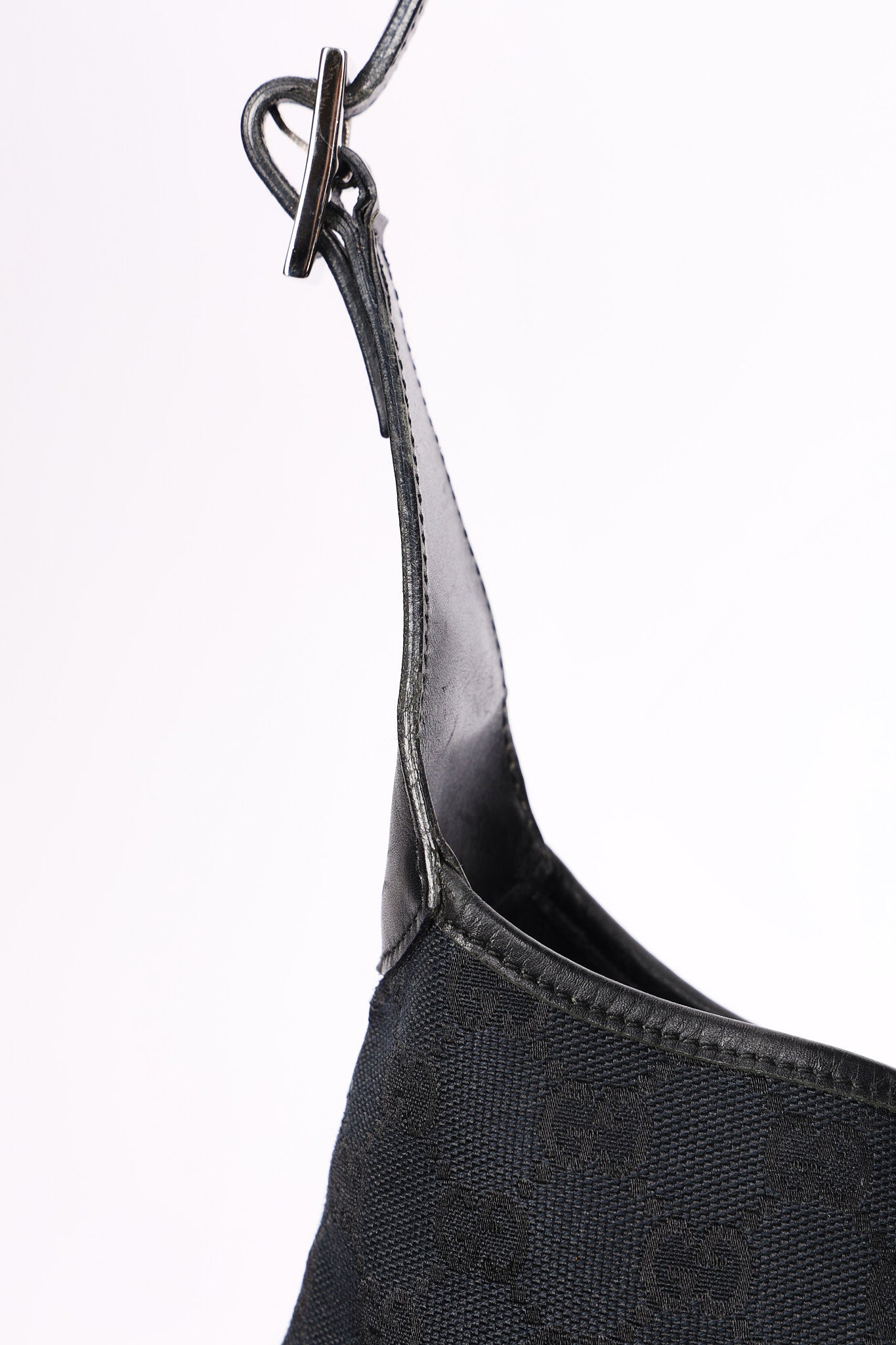 Gucci Monogram Canvas Jackie Shoulder Bag