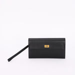 Hermès Kelly Pocket Long Wallet with Wrist Strap Noir (leather) GHW
