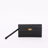 Hermès Kelly Pocket Long Wallet with Wrist Strap Noir (leather) GHW