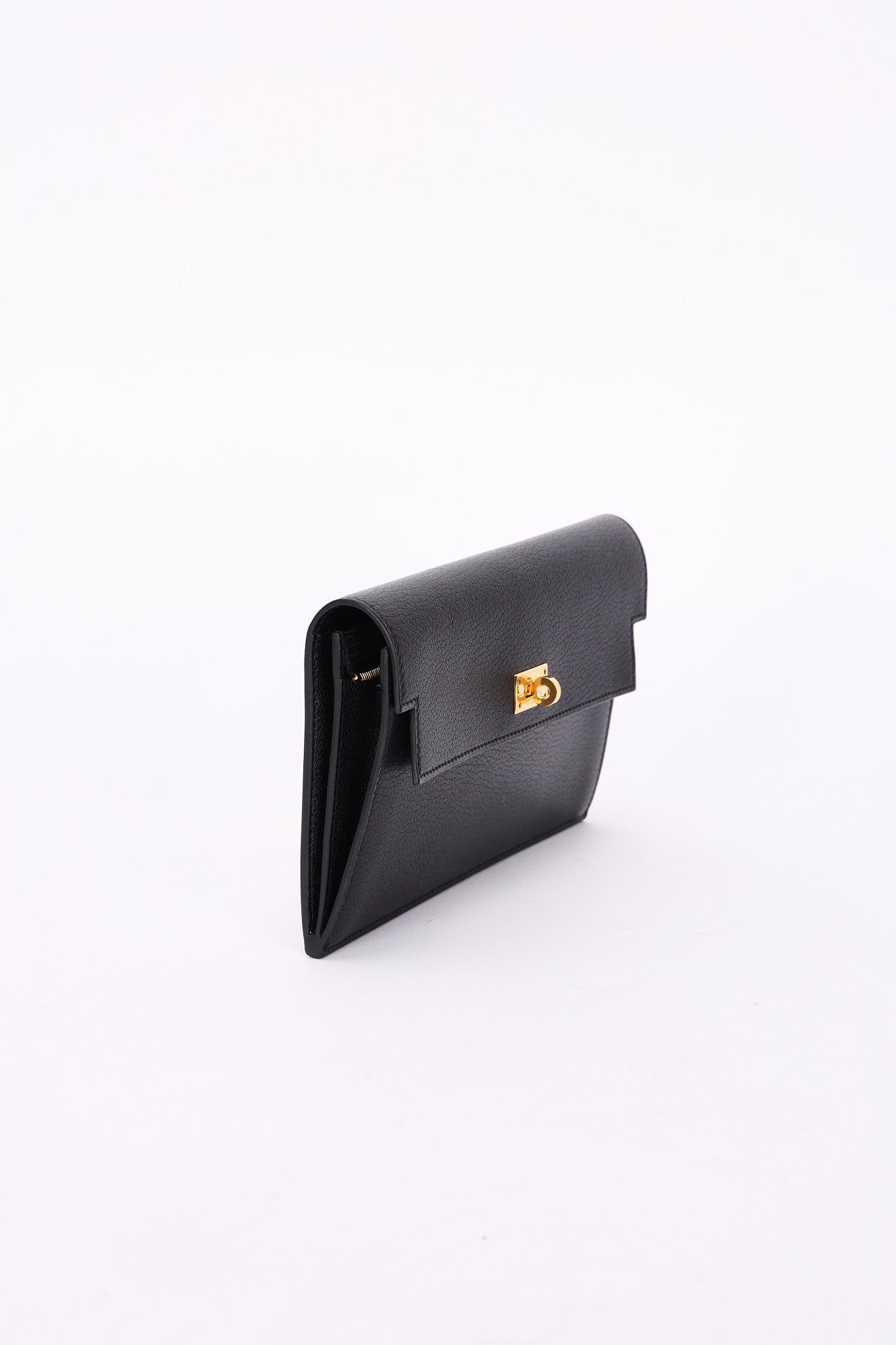 Hermès Kelly Pocket Long Wallet with Wrist Strap Noir (leather) GHW