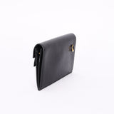 Hermès Kelly Pocket Long Wallet with Wrist Strap Noir (leather) GHW