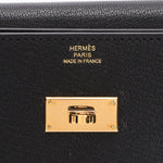Hermès Kelly Pocket Long Wallet with Wrist Strap Noir (leather) GHW