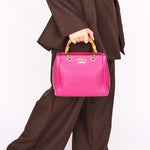 Gucci Small Bamboo Shopper Tote Magenta