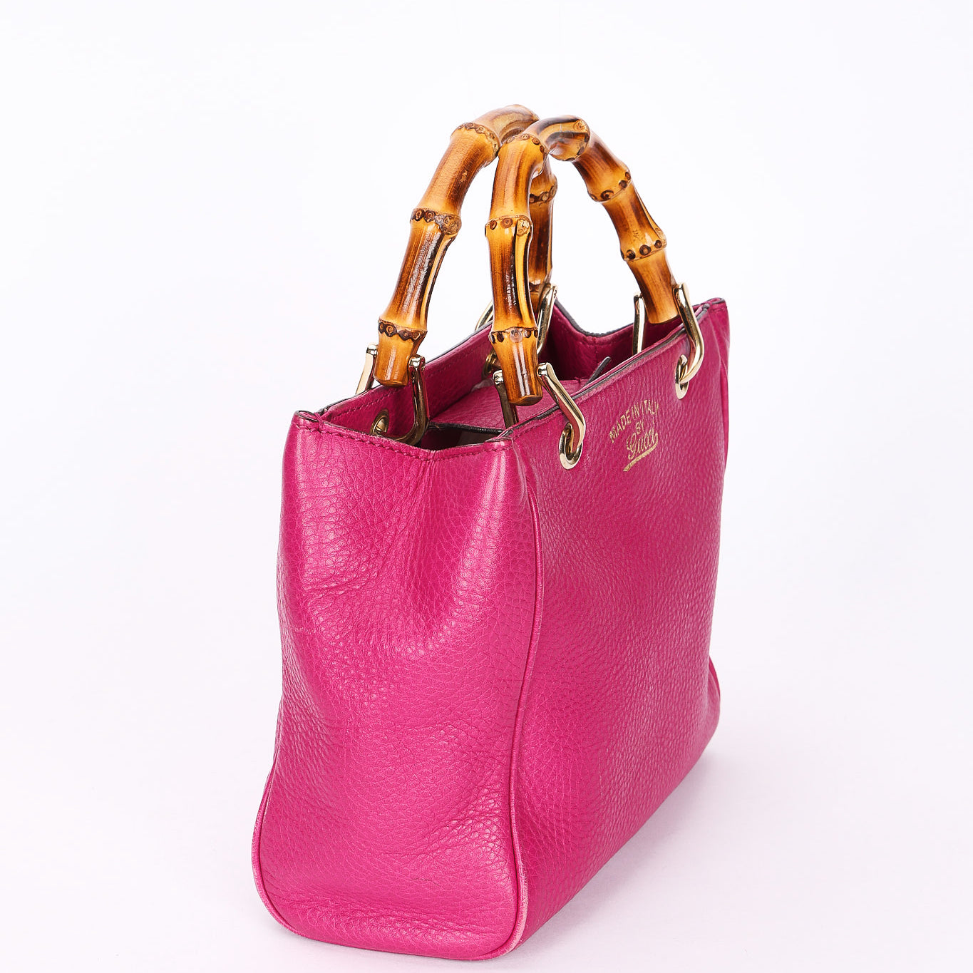 Gucci Small Bamboo Shopper Tote Magenta