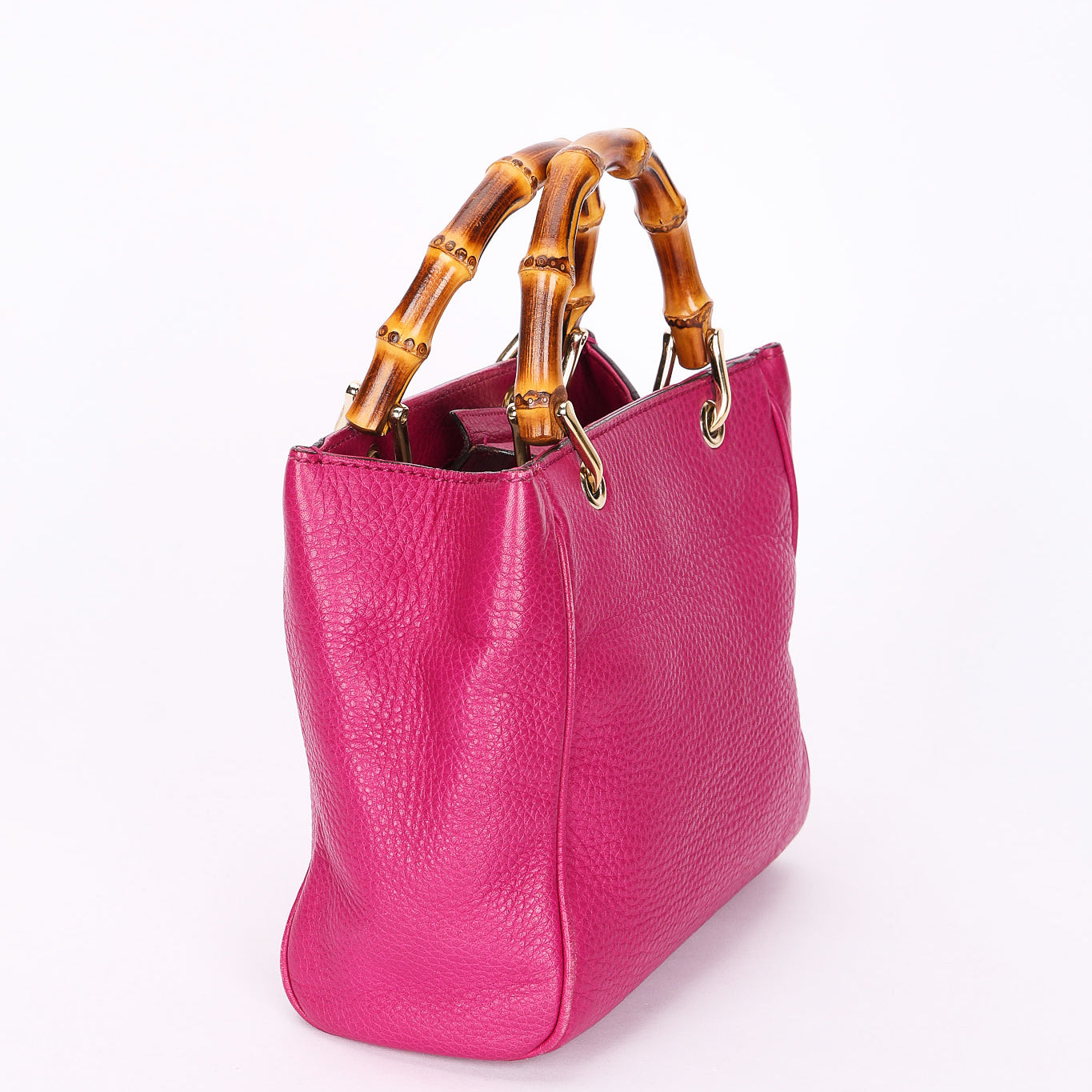 Gucci Small Bamboo Shopper Tote Magenta