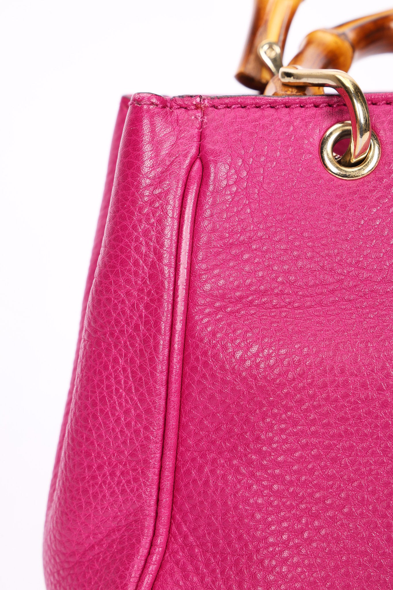 Gucci Small Bamboo Shopper Tote Magenta