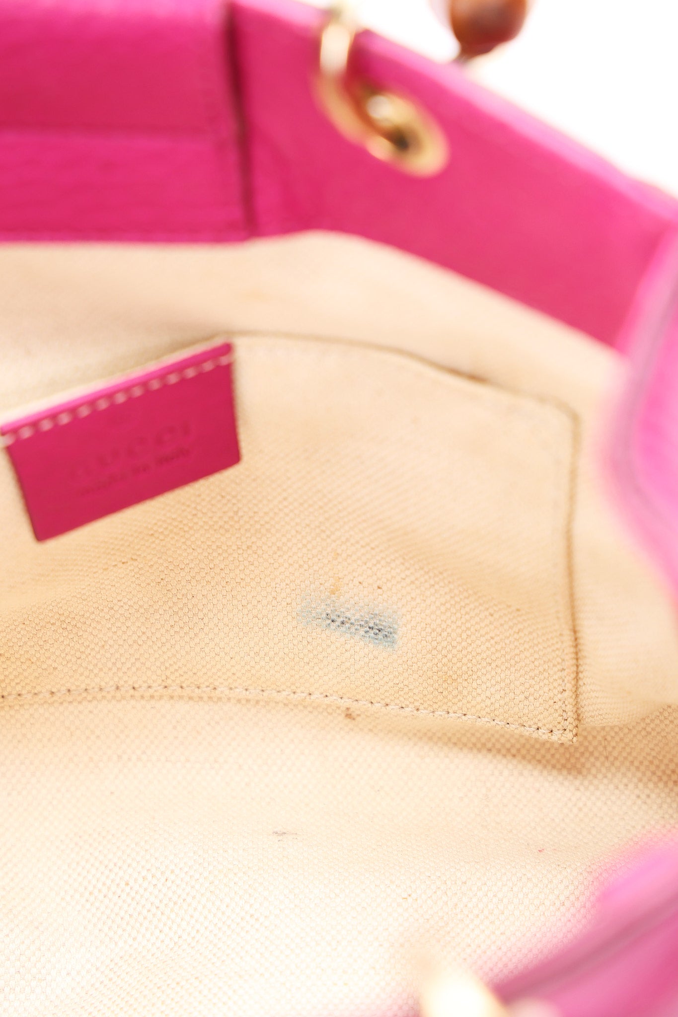 Gucci Small Bamboo Shopper Tote Magenta