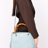 Gucci Small Bamboo Shopper Tote Light Blue