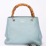 Gucci Small Bamboo Shopper Tote Light Blue