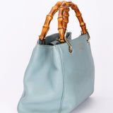 Gucci Small Bamboo Shopper Tote Light Blue