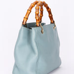 Gucci Small Bamboo Shopper Tote Light Blue