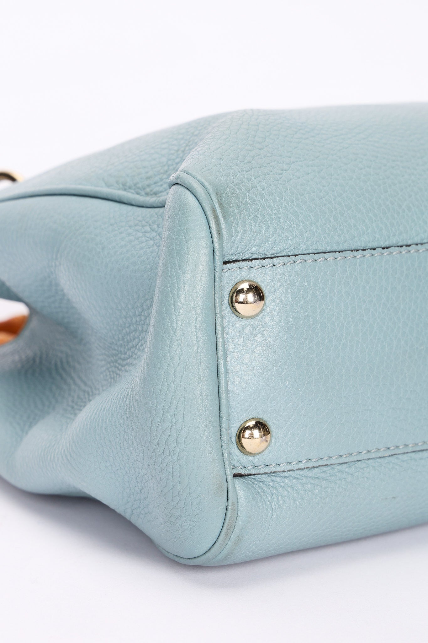 Gucci Small Bamboo Shopper Tote Light Blue