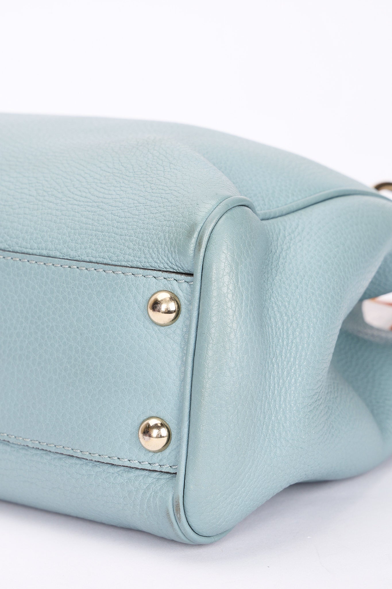 Gucci Small Bamboo Shopper Tote Light Blue