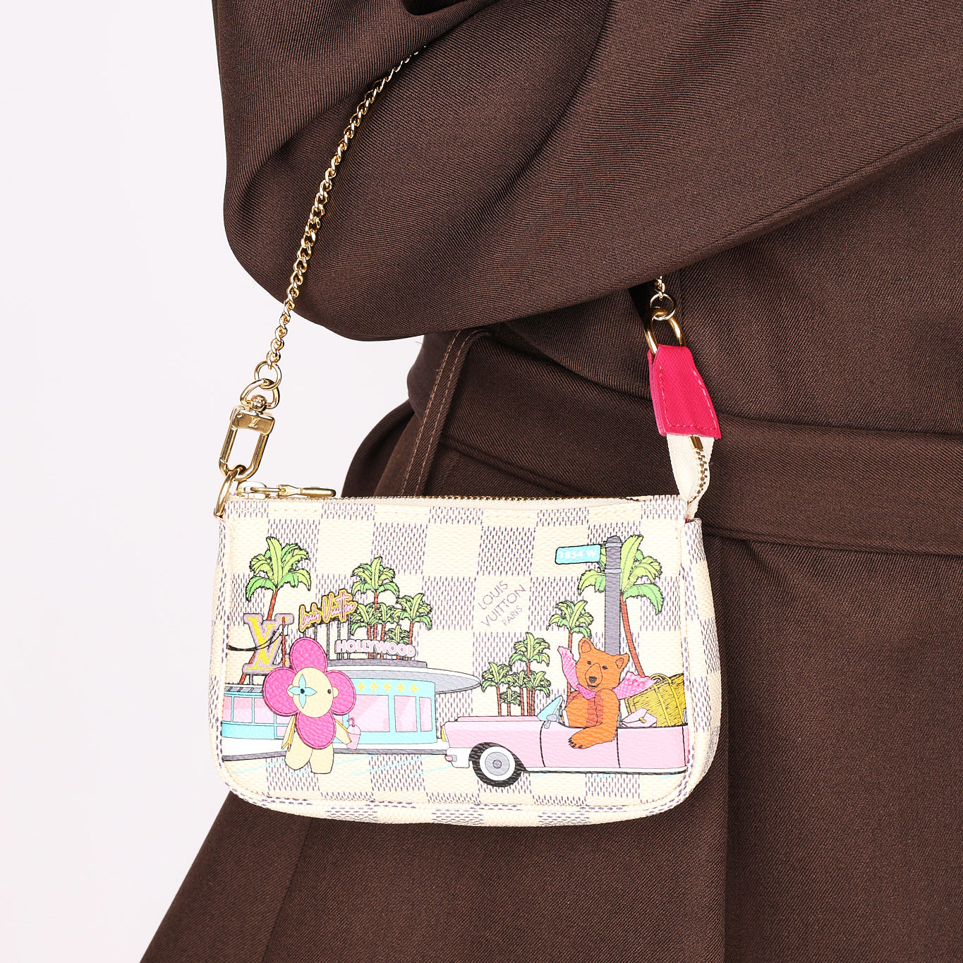 Louis Vuitton Damier Azur Christmas Animation Hollywood Mini Pochette
