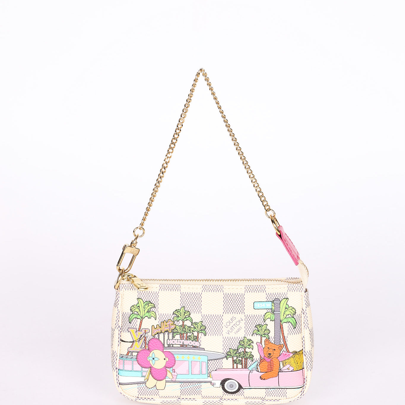 Louis Vuitton Damier Azur Christmas Animation Hollywood Mini Pochette