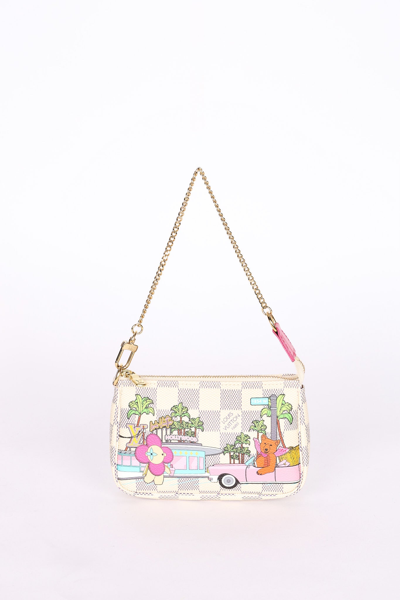 Louis Vuitton Damier Azur Christmas Animation Hollywood Mini Pochette