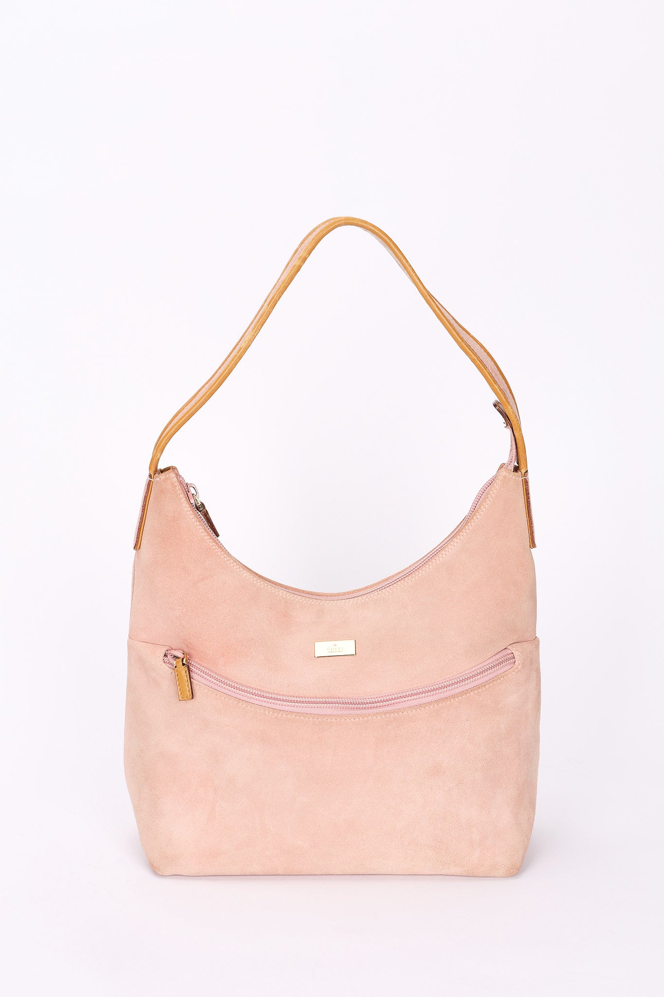 Gucci Shoulder Bag Pink Suede