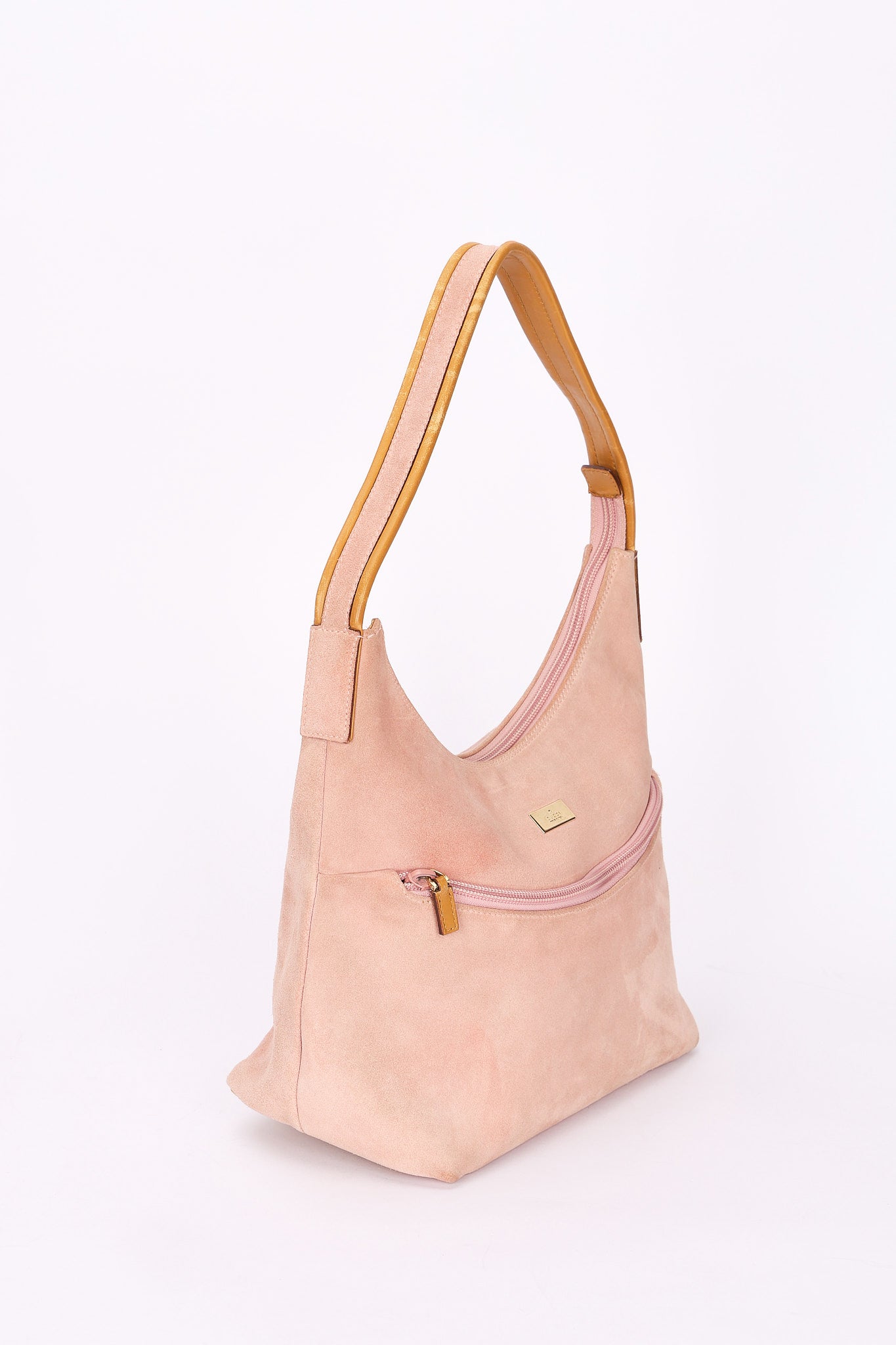 Gucci Shoulder Bag Pink Suede