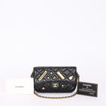 Chanel Charms Phone Case Wallet on Chain Black Lambskin AGHW